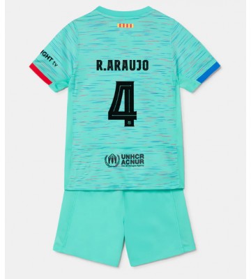 Barcelona Ronald Araujo #4 Replika Babytøj Tredje sæt Børn 2023-24 Kortærmet (+ Korte bukser)